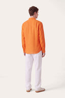 Long-Sleeve Linen Button-Up Shirt - 8