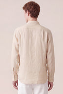 Long-Sleeve Linen Button-Up Shirt - 3