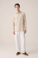 Long-Sleeve Linen Button-Up Shirt - 2