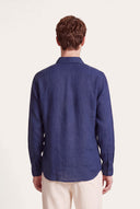 Long-Sleeve Linen Button-Up Shirt - 11
