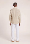 Long-Sleeve Linen Shirt with Dual Pockets - 4