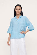 Relaxed Fit Shirt with Chest Pocket - 16