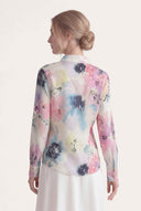 Watercolor Floral Tie-Front Shirt - 4