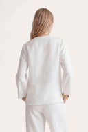 Sequin Trim Linen Tunic - 4