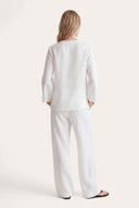 Sequin Trim Linen Tunic - 5