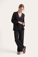 Sequin Trim Linen Tunic