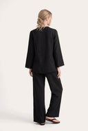 Sequin Trim Linen Tunic - 10