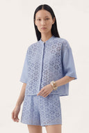 Relaxed Fit Short-Sleeved Sangallo Linen Shirt - 1