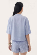 Relaxed Fit Short-Sleeved Sangallo Linen Shirt - 4