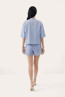 Relaxed Fit Short-Sleeved Sangallo Linen Shirt - 5