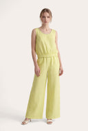 Embellished Linen Wide-Leg Jumpsuit - 2