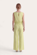 Embellished Linen Wide-Leg Jumpsuit - 5
