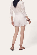 Floral Eyelet Pull-On Shorts - 4
