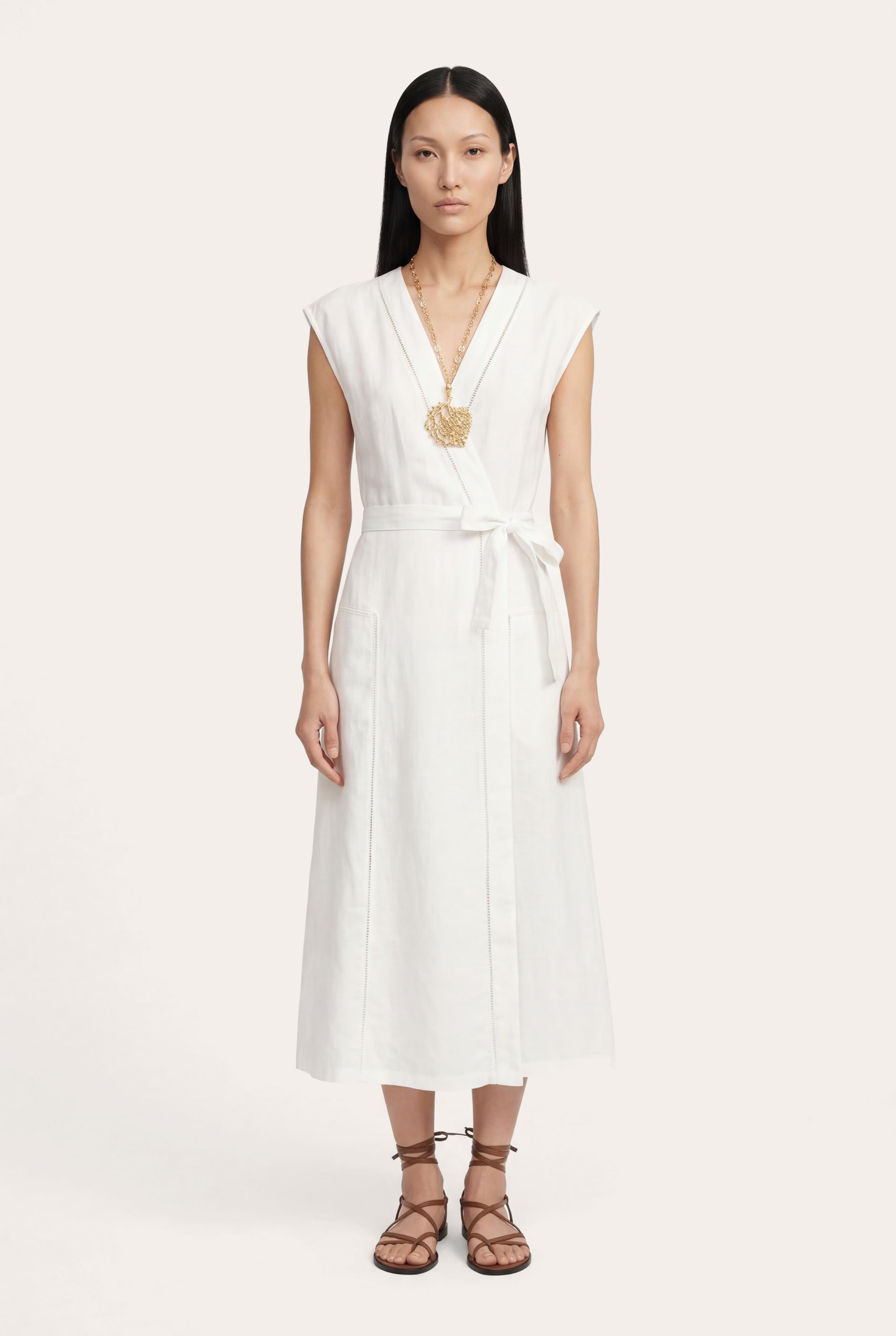 120 lino dresses 120% Lino Crochet-knit Halterneck Dress