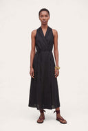 Open-Back Halter Maxi Dress
