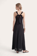 Regular fit sleeveless maxi dress with tie-back detail - 2