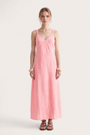 Regular fit sleeveless maxi dress with tie-back detail