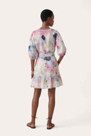 Watercolor Floral Belted Mini Dress - 2