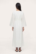 Eyelet Sleeve Gathered Maxi Dress - 2