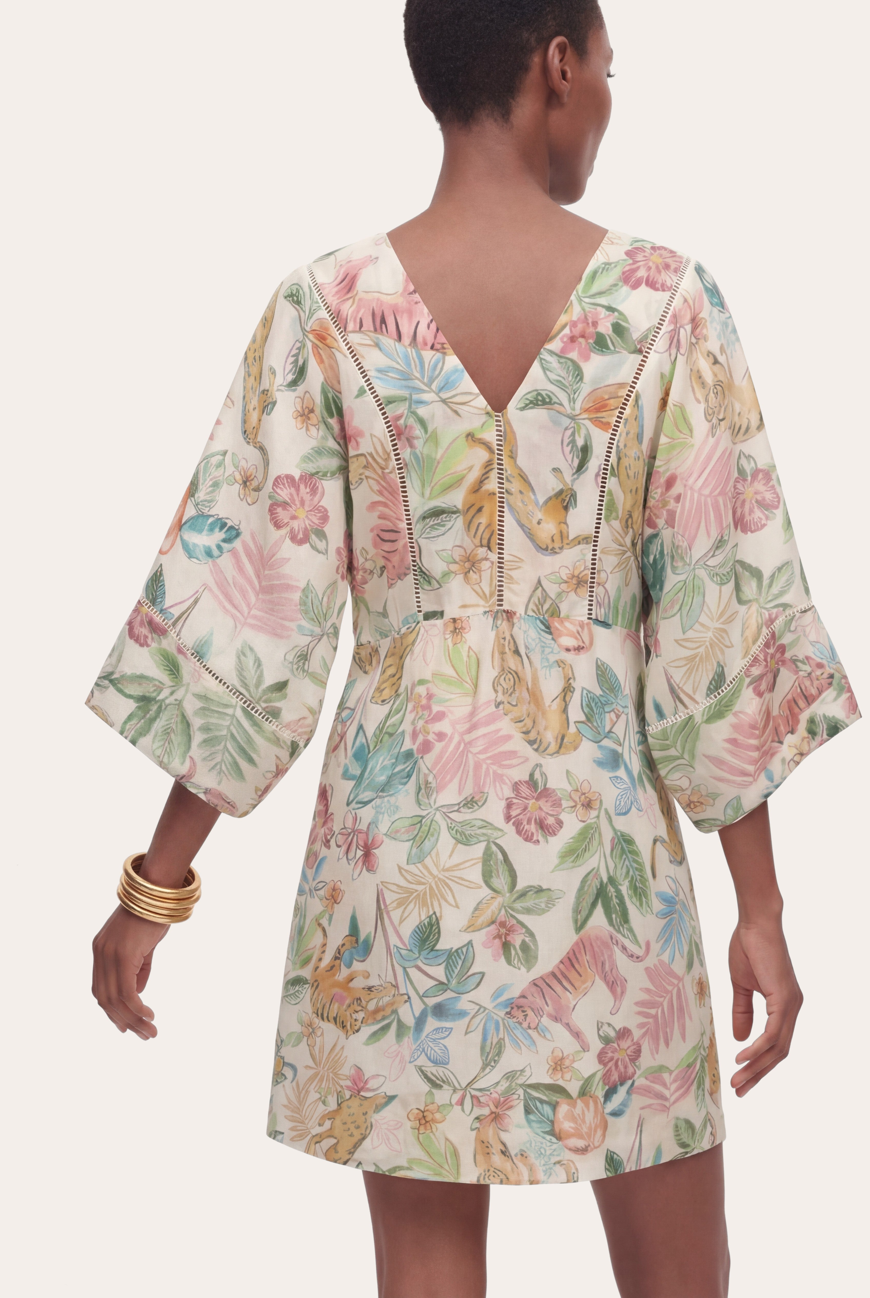 Tropical Kimono Mini Dress PRINT / XS/40 Tropical Kimono Mini Dress PRINT / XS/40