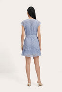 Floral Embroidery Sleeveless Dress - 4