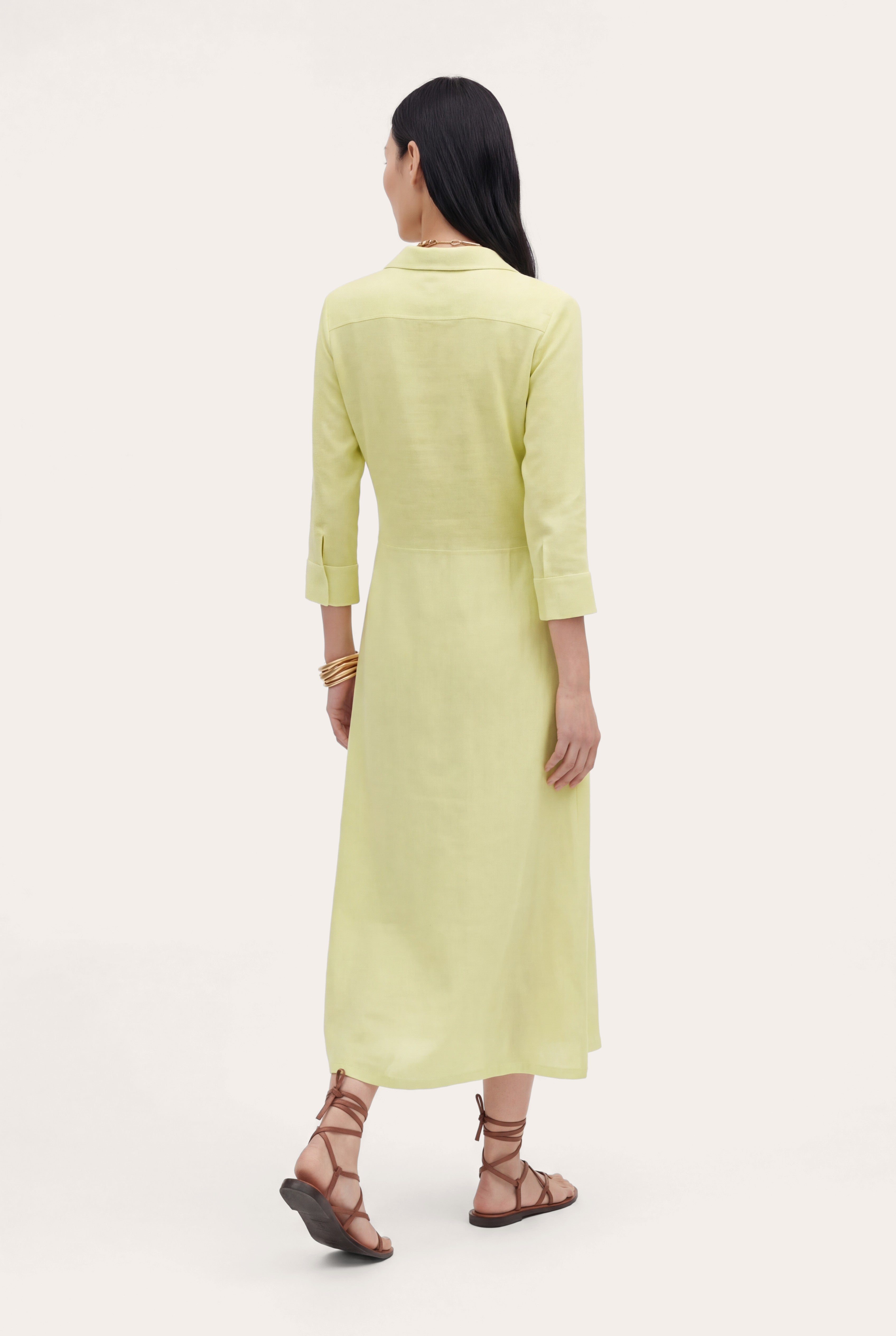 Shirt Dress Midi INK SOFT FADE / XS/XS