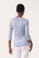 V-neck T-shirt with Refined Finish - 14