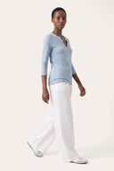 V-neck T-shirt with Refined Finish - 13