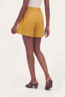 Gathered Linen Shorts - 2