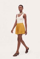 Gathered Linen Shorts - 4