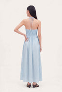 Crochet Detail Linen Sleeveless Dress - 3