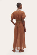 Softly Gathered Voluminous Sleeve Dress - 2