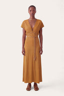 Braided-Waist Linen Dress - 1