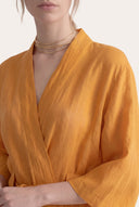 Linen Gauze Crinkle Kimono Jacket - 3