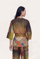 Linen Gauze Crinkle Kimono Jacket - 2