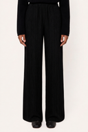 Plissé Wool-Viscose Fluid Pants
