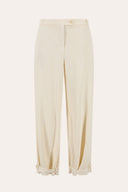 Linen Lyocell Ankle-Tab Trousers - 4