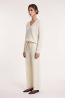 Wool Fleece Drawstring Trousers - 3