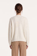 Micro-Paillettes Alpaca Wool V-Neck Sweater - 2