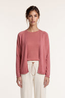 Ultrafine wool garment dyed Cardigan - 1