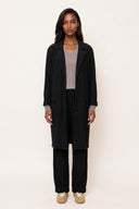 Loosely fitted plissè wool viscose coat - 1