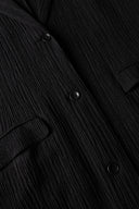 Loosely fitted plissè wool viscose coat - 4