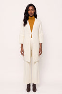Micro-Paillettes Alpaca Wool Long Cardigan - 1