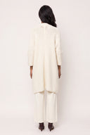 Micro-Paillettes Alpaca Wool Long Cardigan - 2