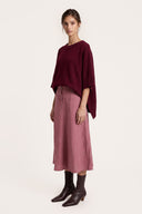 Linen-Lyocell Soft Tailored Midi Skirt - 3
