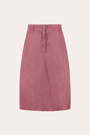 Linen-Lyocell Soft Tailored Midi Skirt - 4