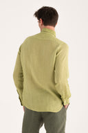 Long Sleeve Contemporary Fit Linen Shirt