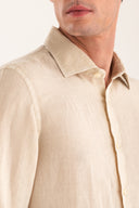Long Sleeve Contemporary Fit Linen Shirt