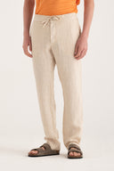 Relaxed Drawstring Linen Pant