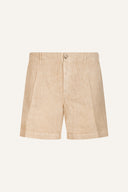 Linen Shorts with Turn Up Hem
